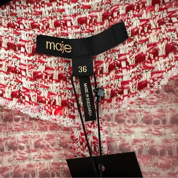 MAJE Renetia Tweed Puff-Sleeve Mini Dress - Picture 11 of 13